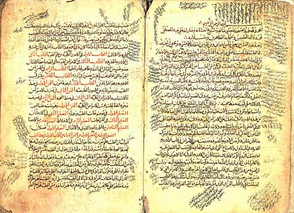 Page opening from the famous book by Ibn Sīnā (Avicenna) entitled al-Qānūn fī al-ṭibb